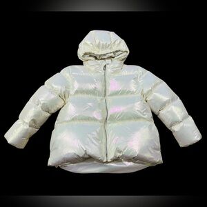 PAMPLEMOUSSE***White Irridescent Puffer Coat**Size 16 $485